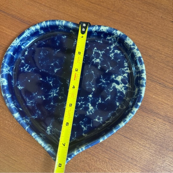 Vintage Bennington Potters bistro Heart plate pottery marked 1897 blue Marked - Picture 5 of 7